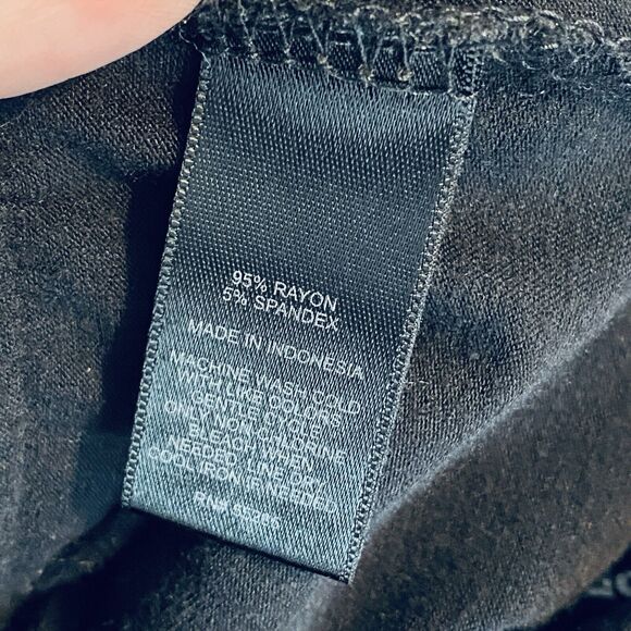 Express Pants Womens Size Medium Fold Down Mid-Rise Black Career Woven Work - Picture 5 of 5